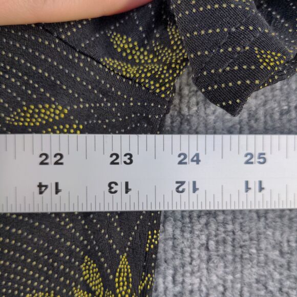 Western Connection II Women's Knit Top Black Yellow Plus Size 3X Short Sleeve - Picture 12 of 12